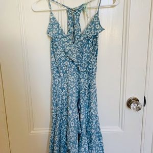 Urban Outfitters baby blue floral dress